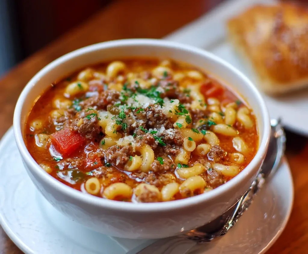 Best Hamburger Macaroni Soup