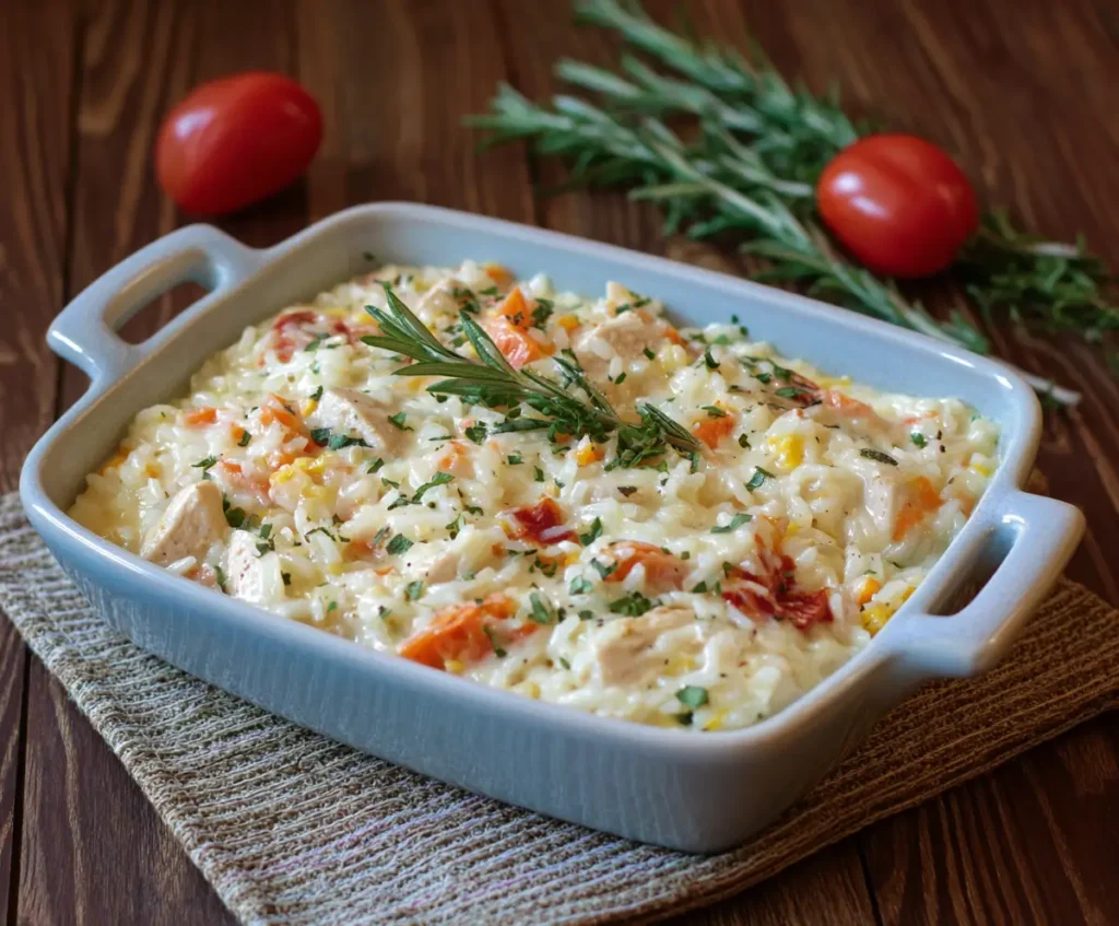 Creamy Rice and Chicken Casserole 