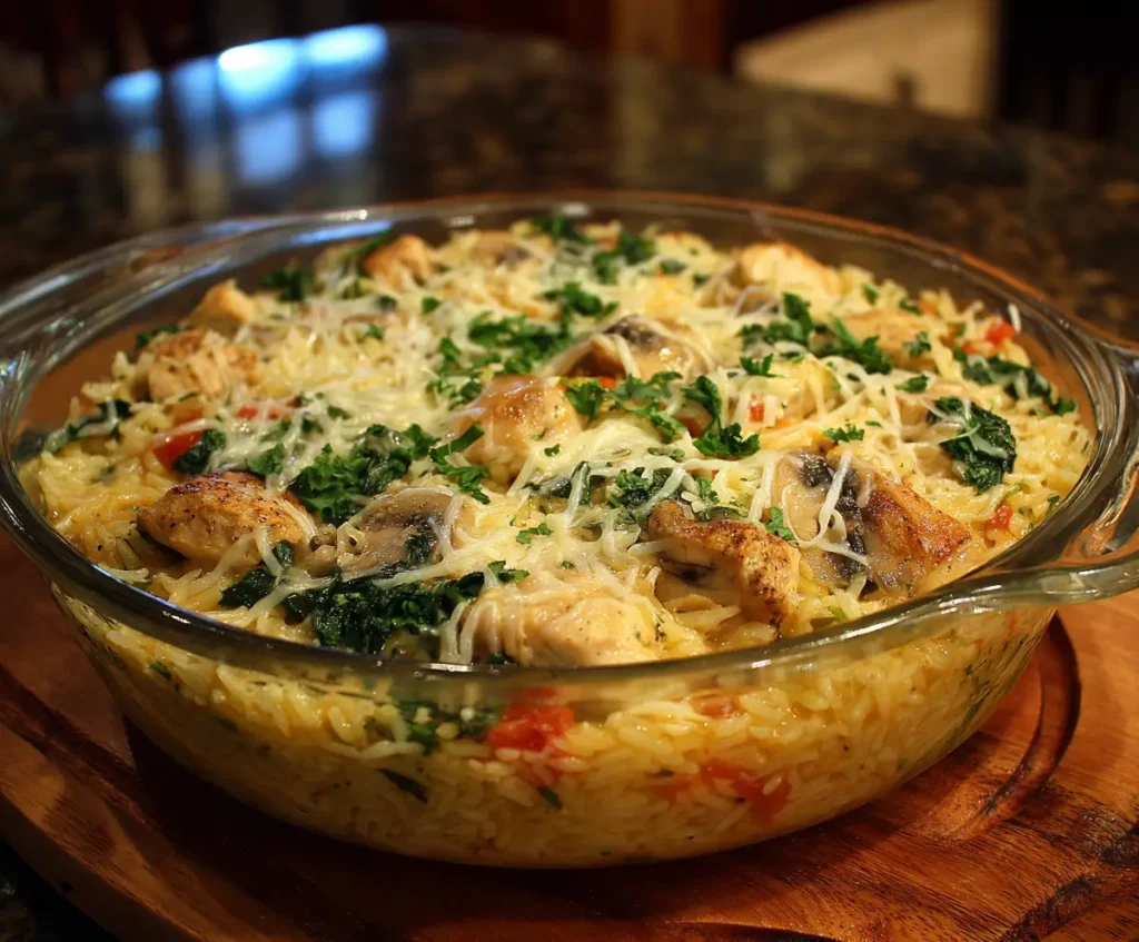 Creamy Rice and Chicken Casserole