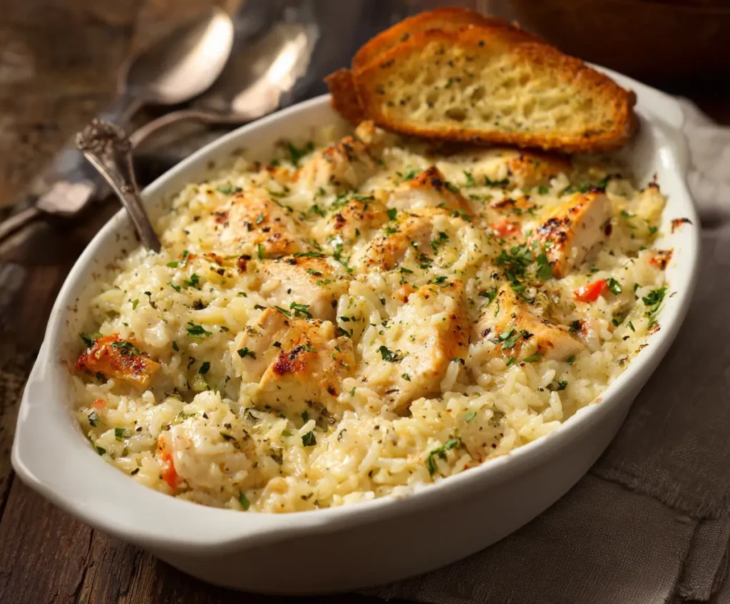 Creamy Rice and Chicken Casserole