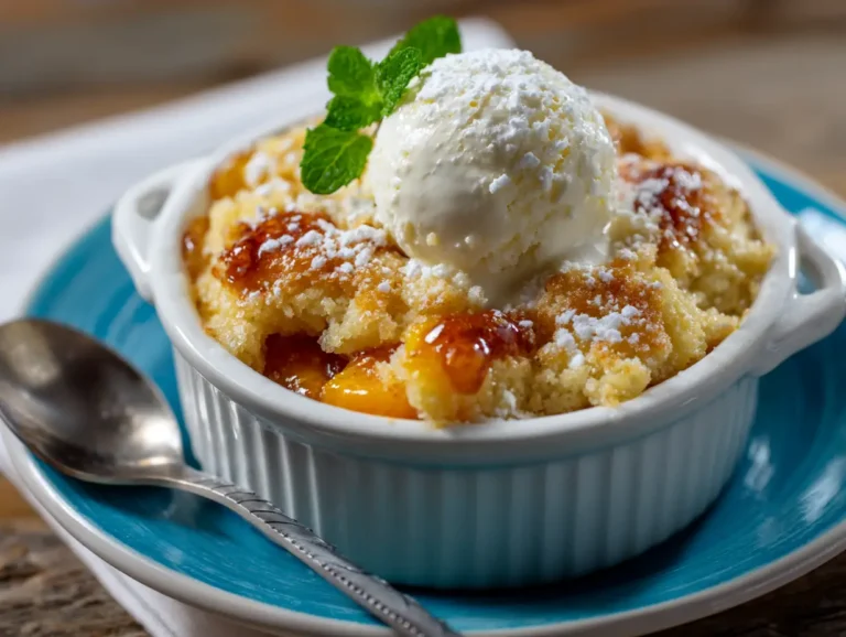Easy Ingredient Peach Cobbler Recipe – Quick & Delicious Dessert