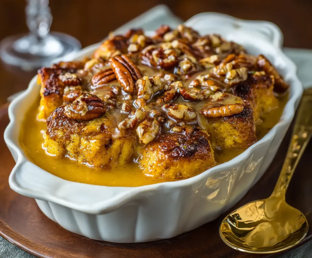 Pumpkin Praline Bread Pudding 