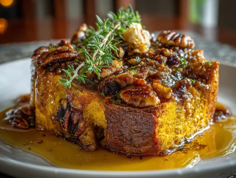 Pumpkin Praline Bread Pudding