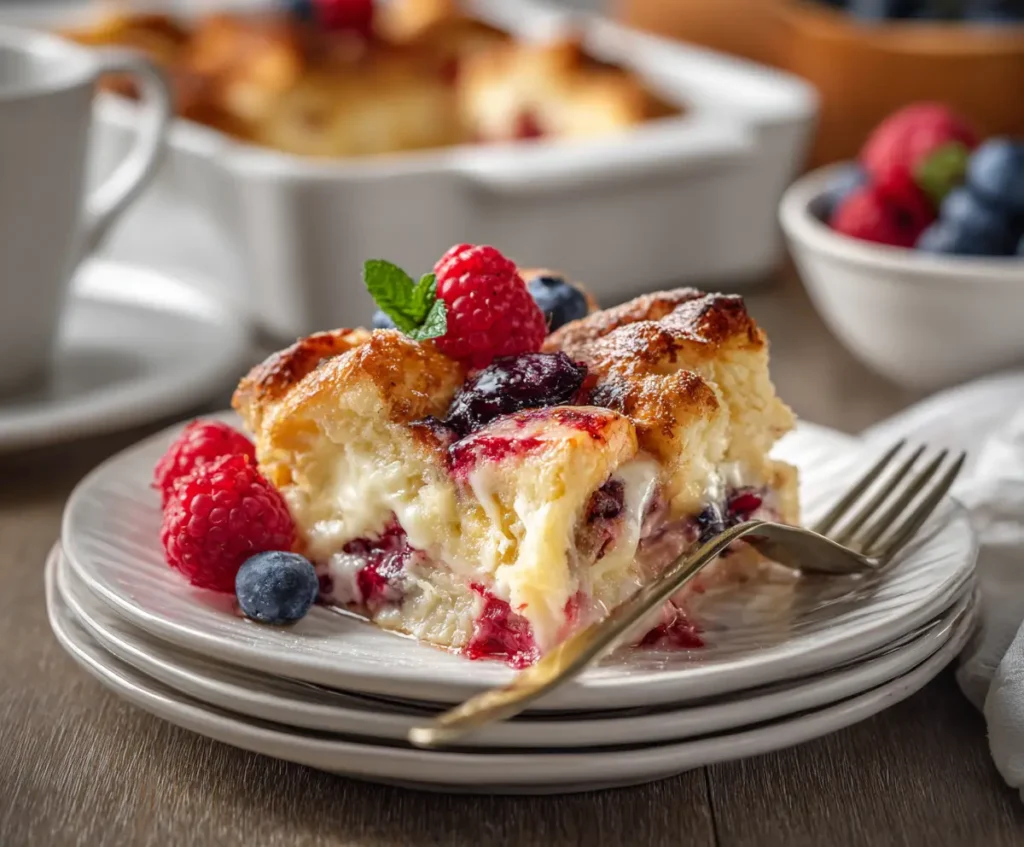 Berry Lemon Croissant Casserole Recipe