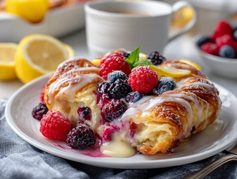 Berry Lemon Croissant Casserole Recipe