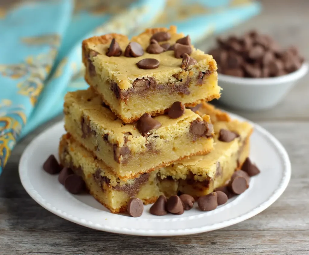 Cake Mix Chocolate Chip Cookie Bars 