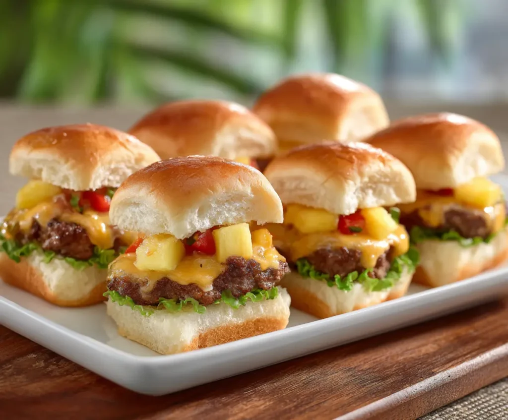Cheeseburger Sliders Hawaiian Rolls 