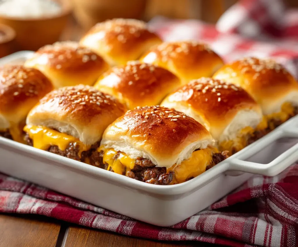 Cheeseburger Sliders Hawaiian Rolls
