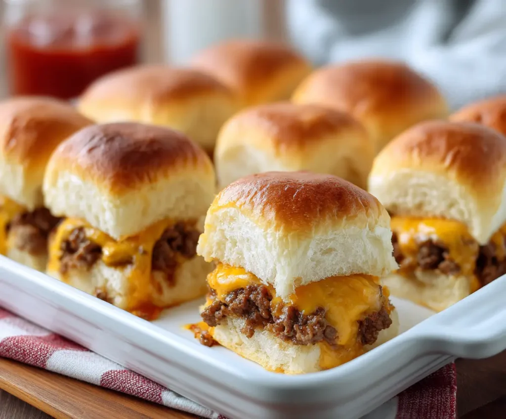 Cheeseburger Sliders Hawaiian Rolls 