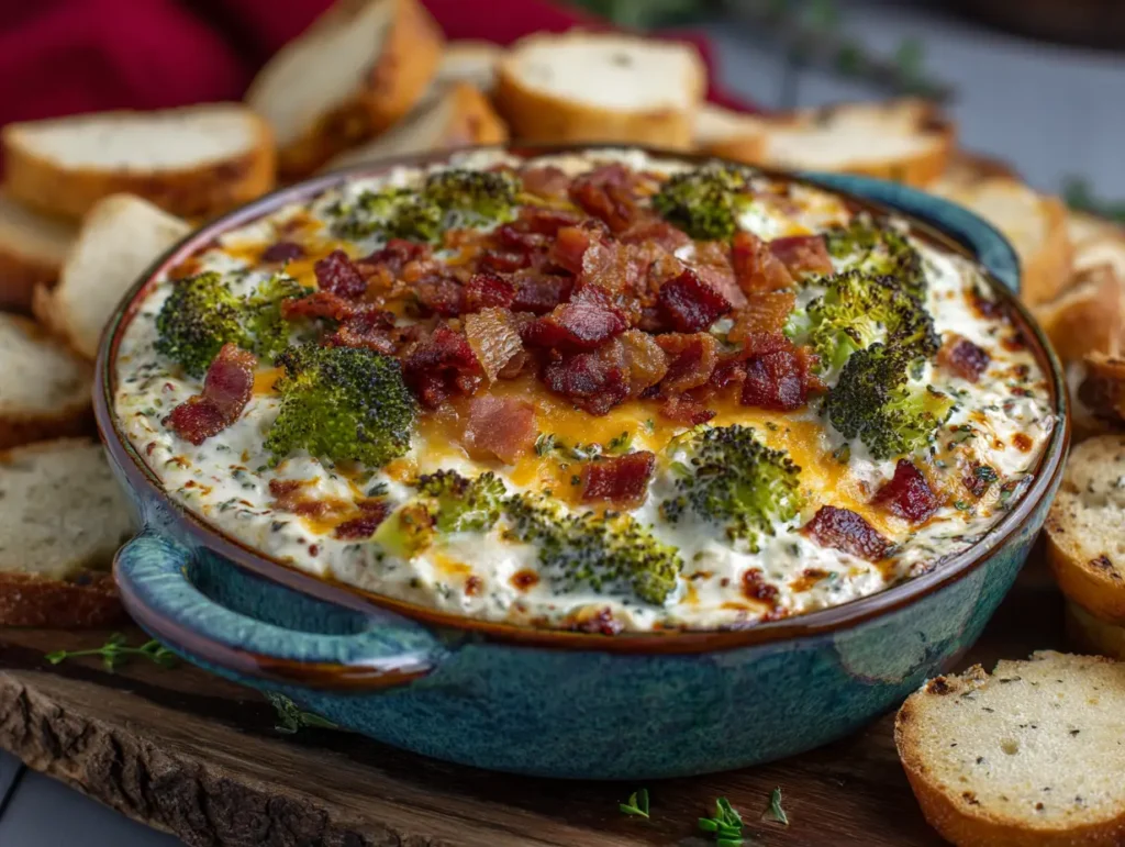 Cheesy Bacon and Broccoli Dip 