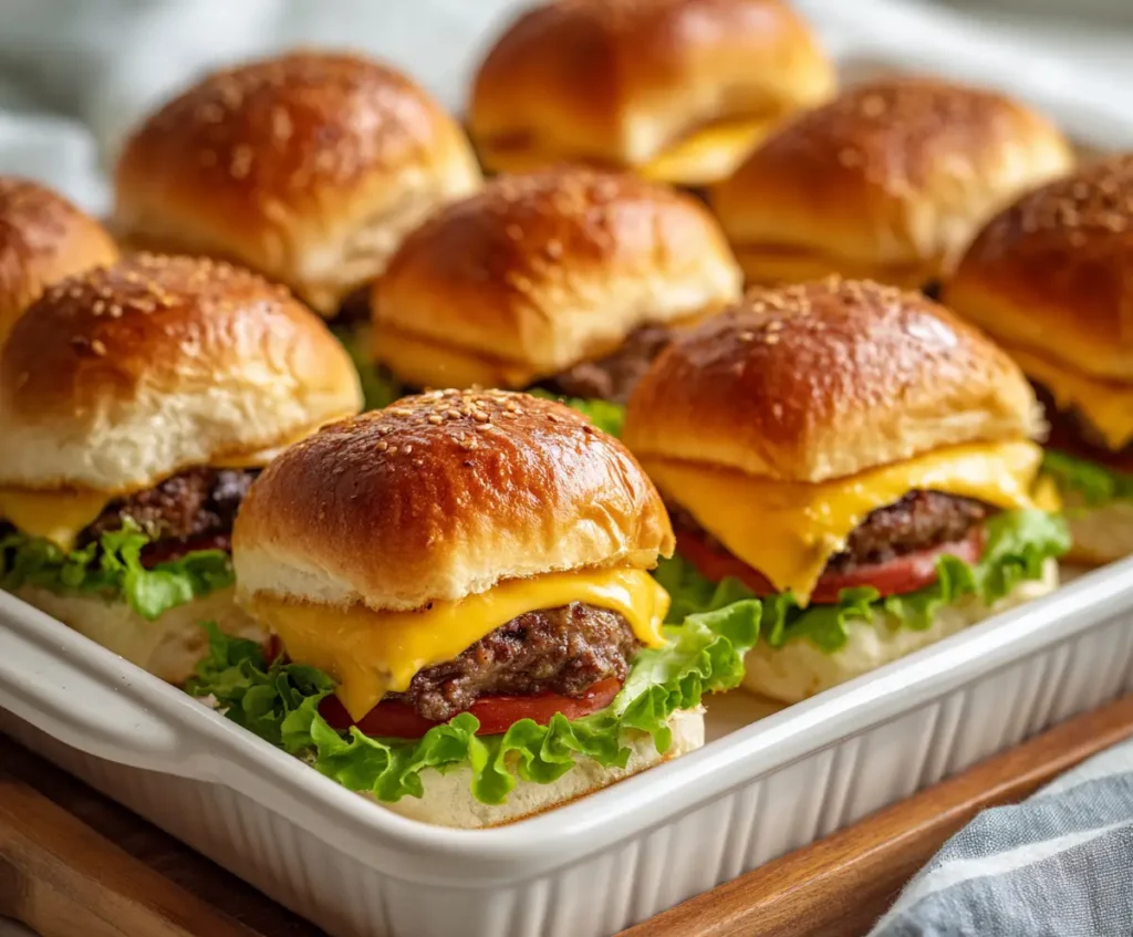 Cheeseburger Sliders Oven Baked