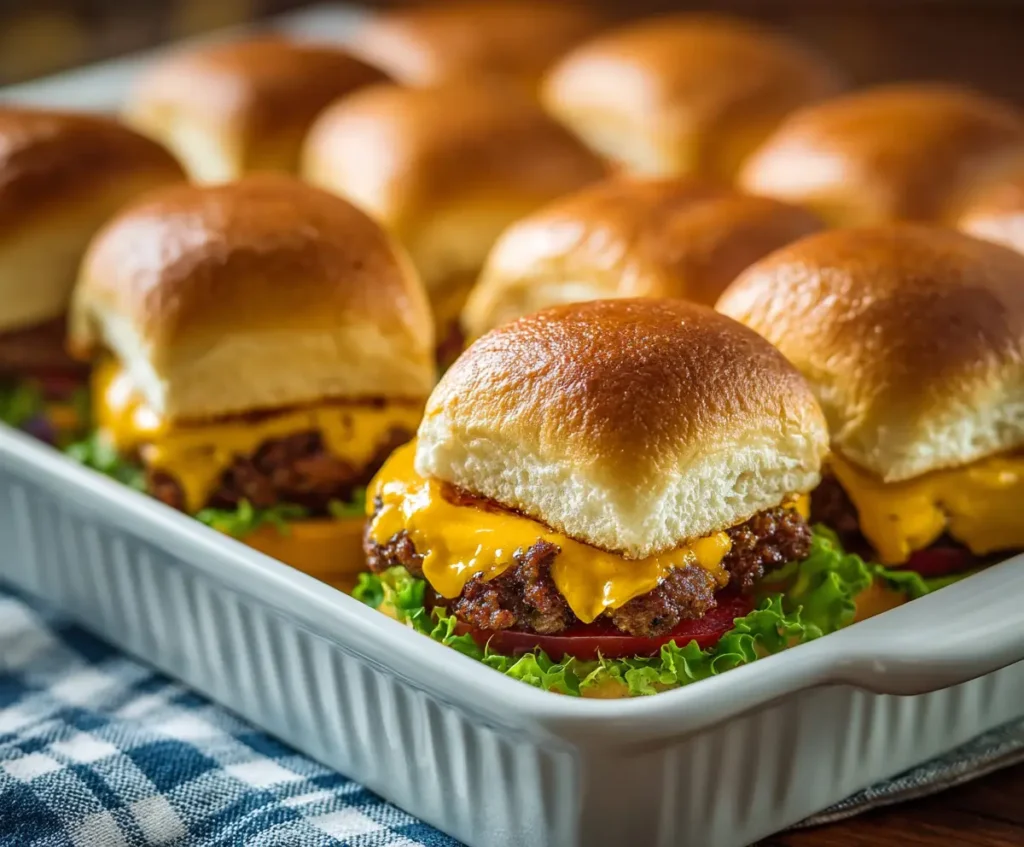 Cheeseburger Sliders Oven Baked