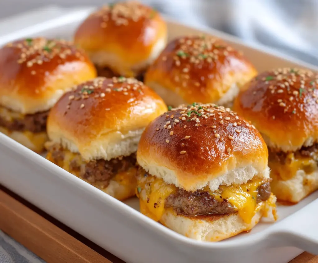 Cheeseburger Sliders Oven Baked 