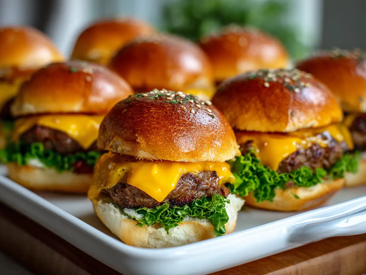 Cheeseburger Sliders Oven Baked