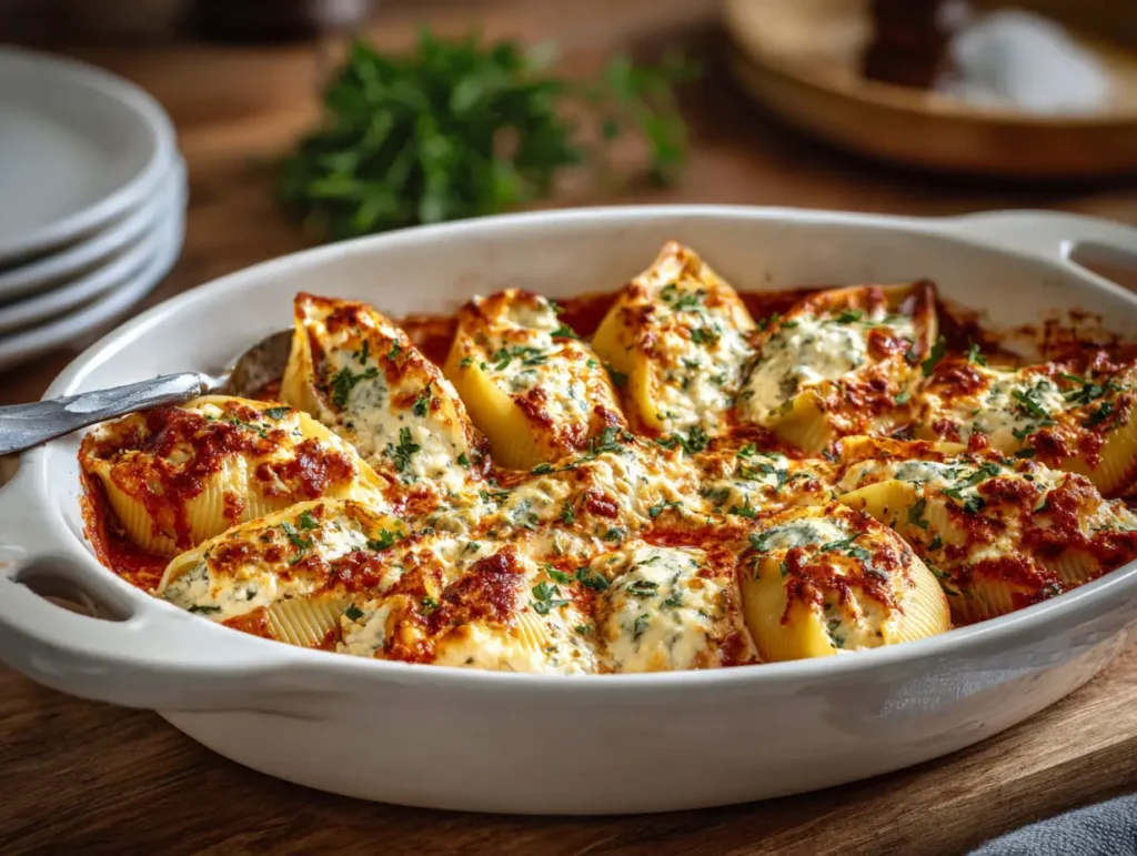 Creamy And Cheesy Easy Stuffed Shells