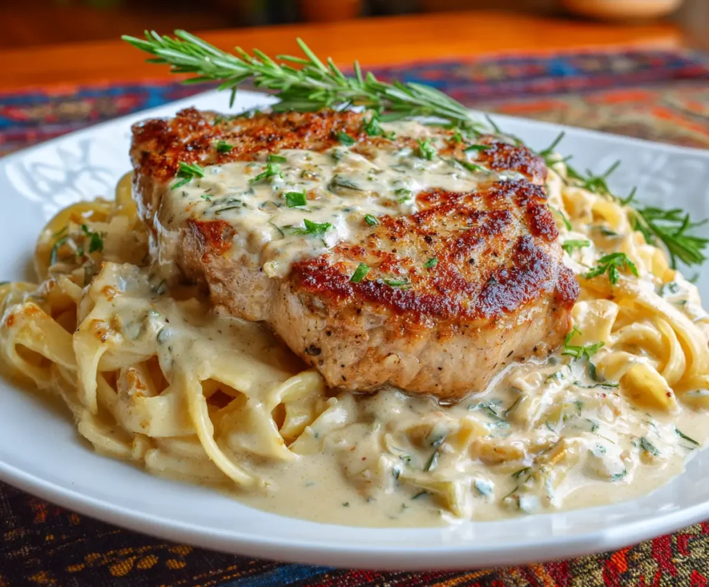 Pork Chop Alfredo Recipe