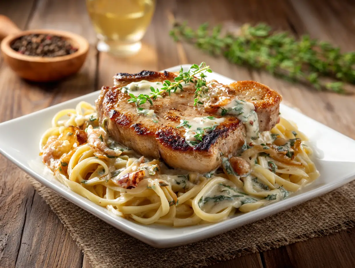 Pork Chop Alfredo Recipe