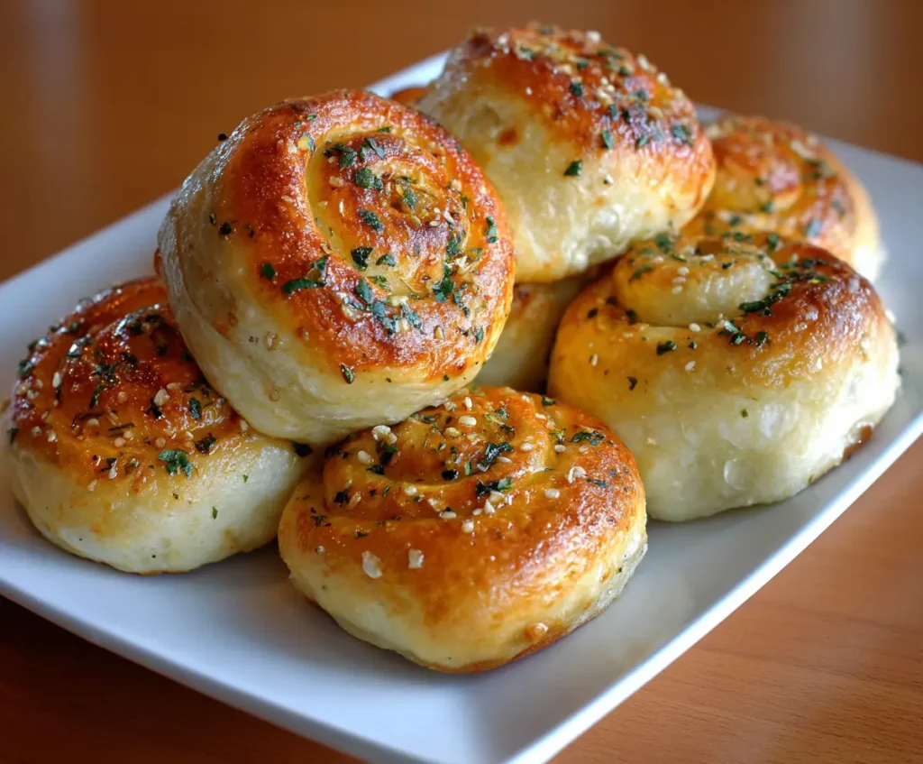 Soft & Buttery Garlic Rolls Recipe
