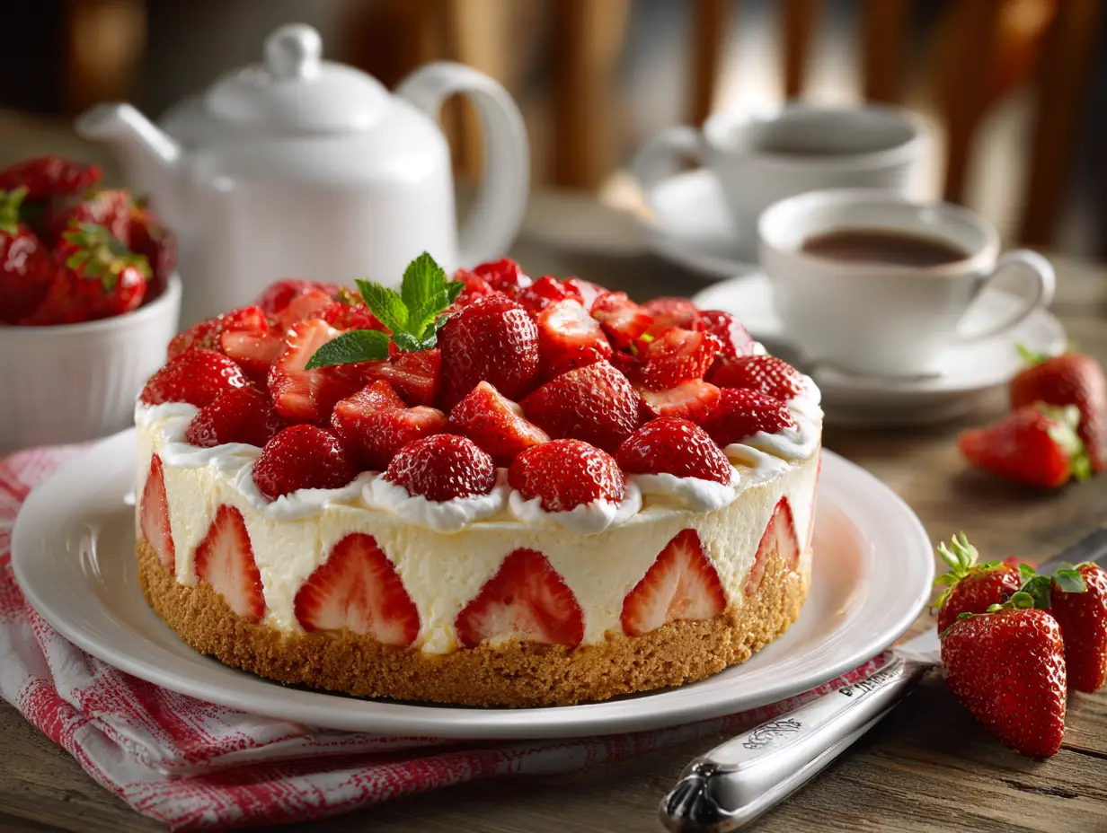 Strawberry Shortcake Cheesecake