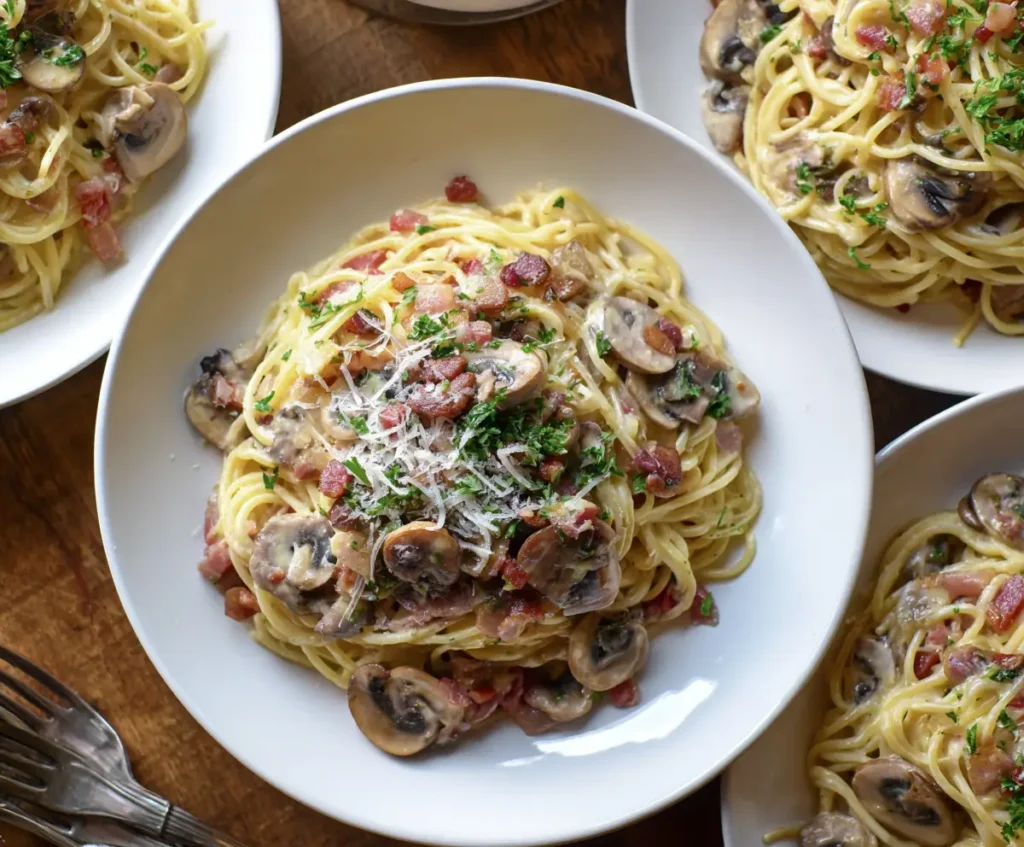 Creamy Bacon Mushroom Pasta
