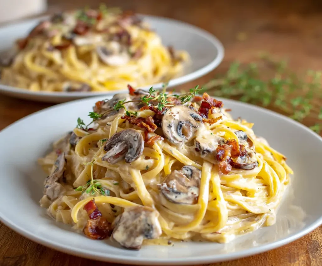 Creamy Bacon Mushroom Pasta