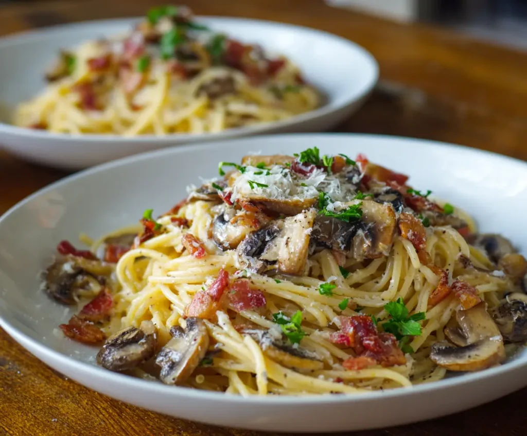 Creamy Bacon Mushroom Pasta
