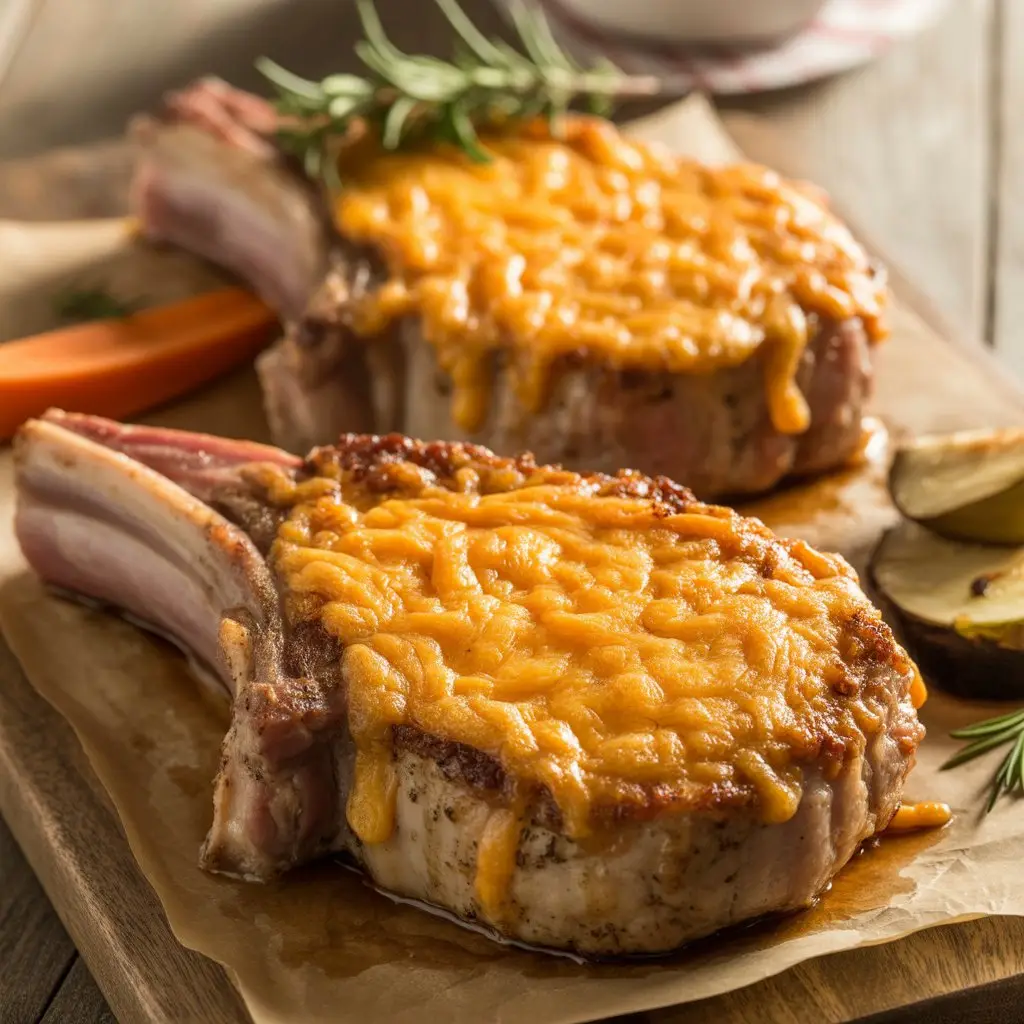 Crispy Cheddar Pork Chops