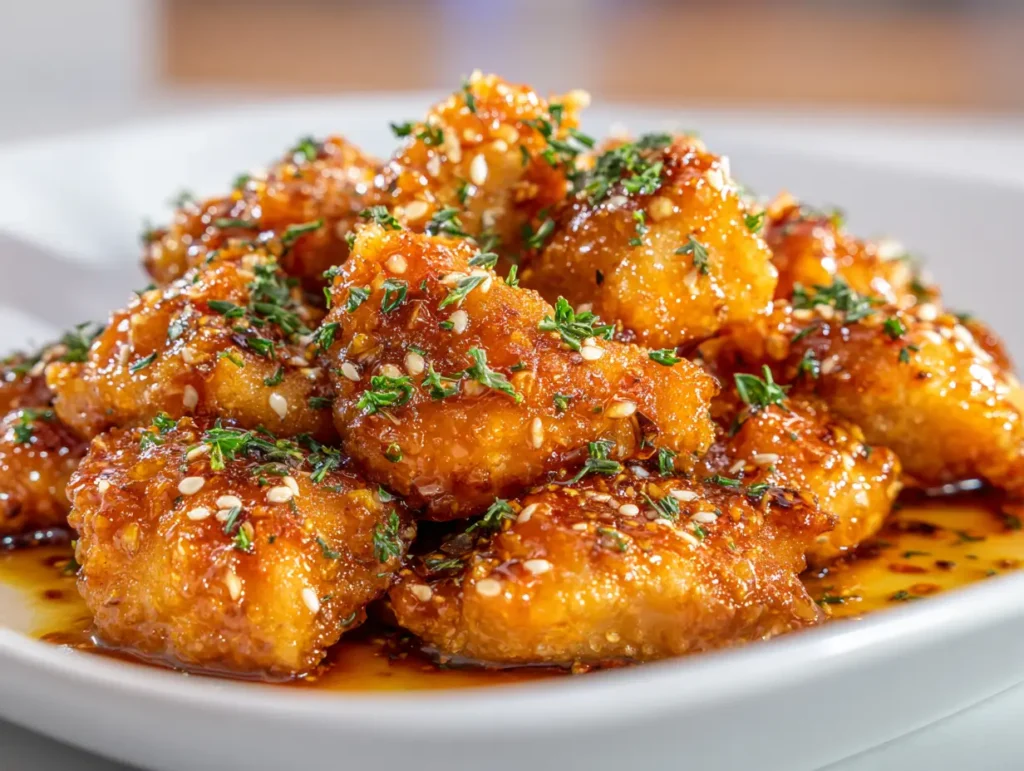 Crispy Garlic Honey Chicken