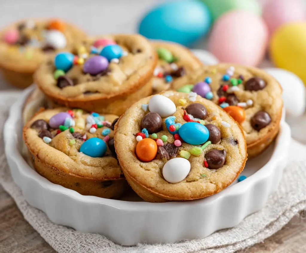 Easter Egg Chocolate Chip Cookie Cups