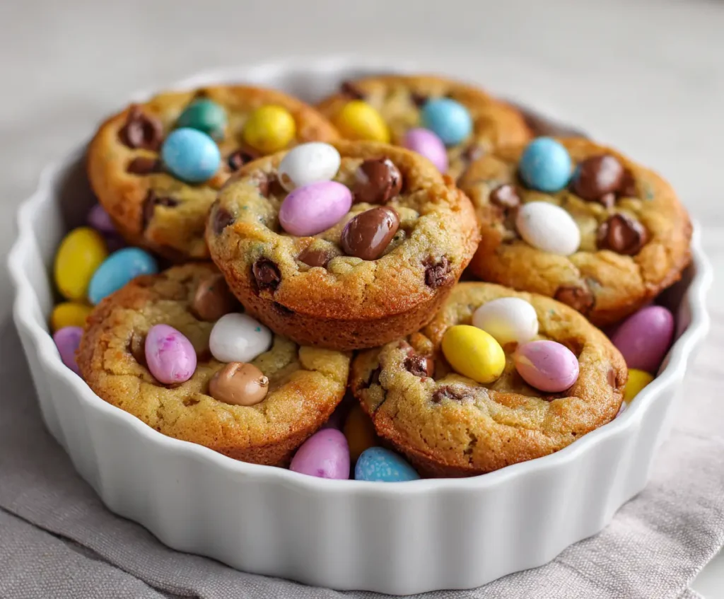 Easter Egg Chocolate Chip Cookie Cups