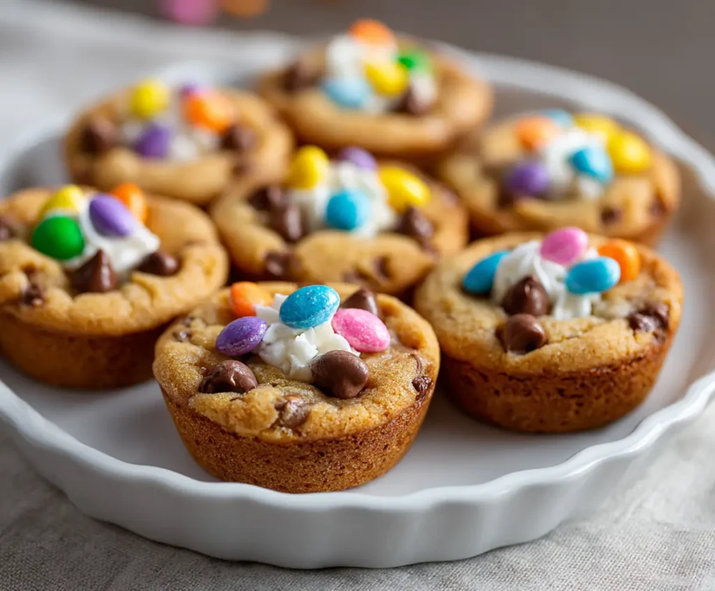Easter Egg Chocolate Chip Cookie Cups