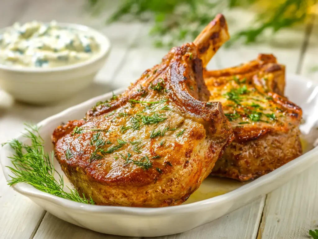 Pork Chops With Onion Dip 