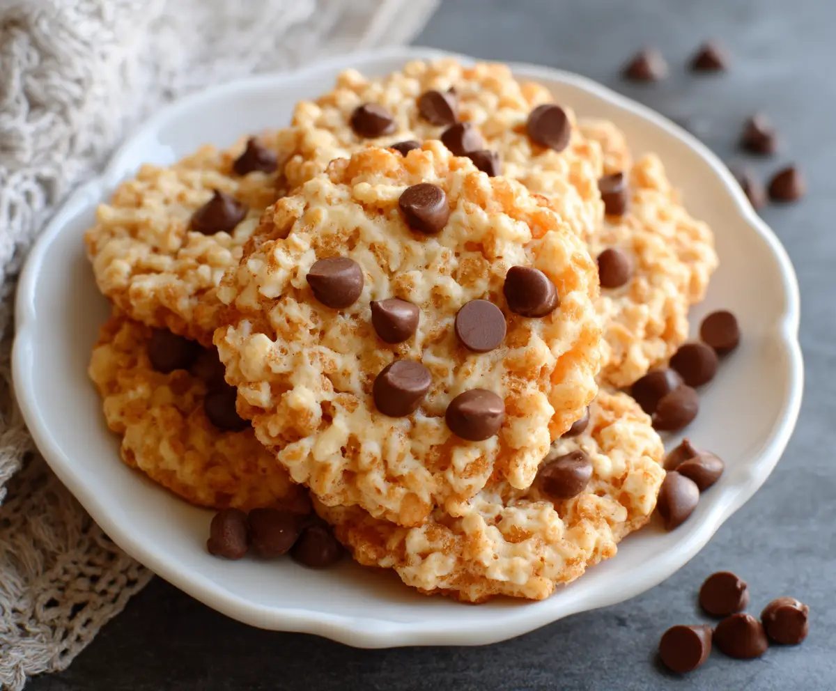 Rice Krispie Cookies with Chocolate Chips