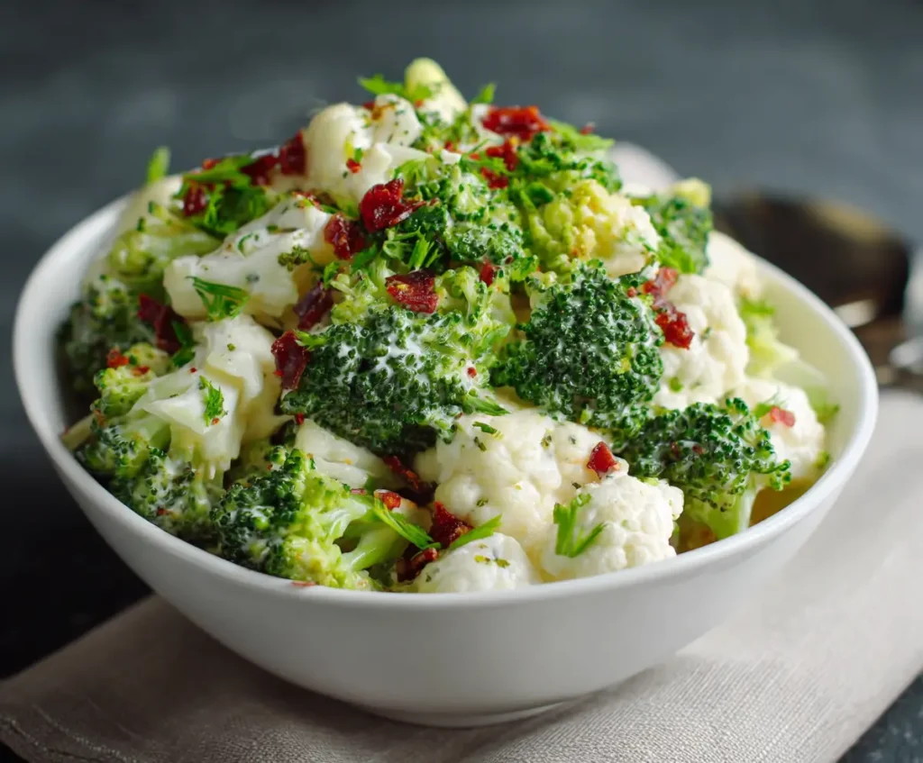 Broccoli Cauliflower Salad