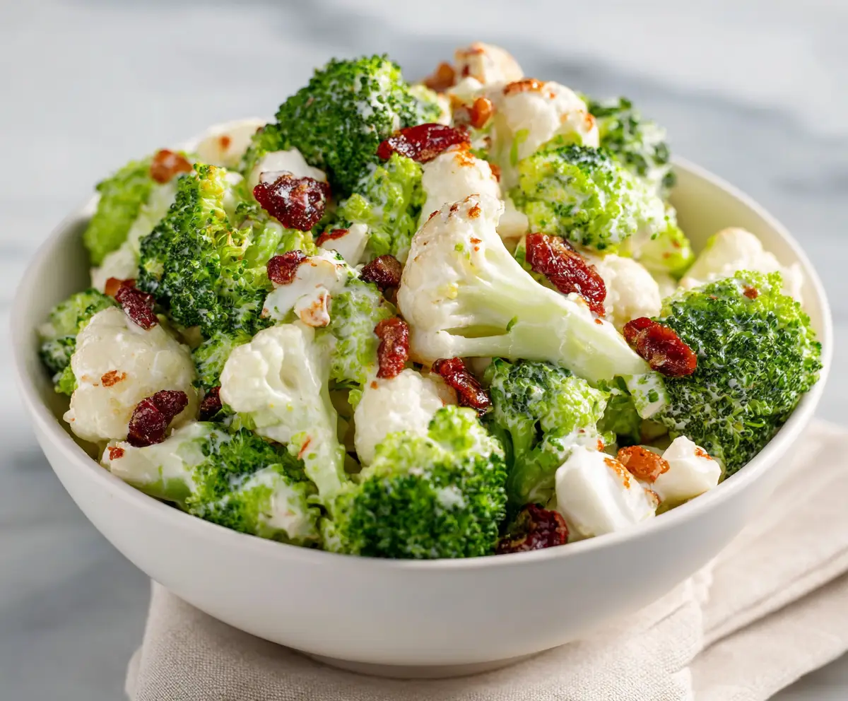 Broccoli Cauliflower Salad