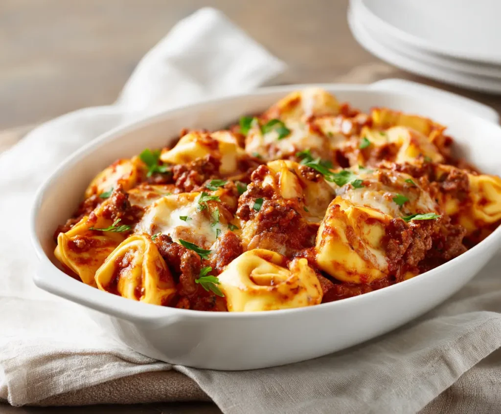 Cheese Tortellini With Meat Sauce