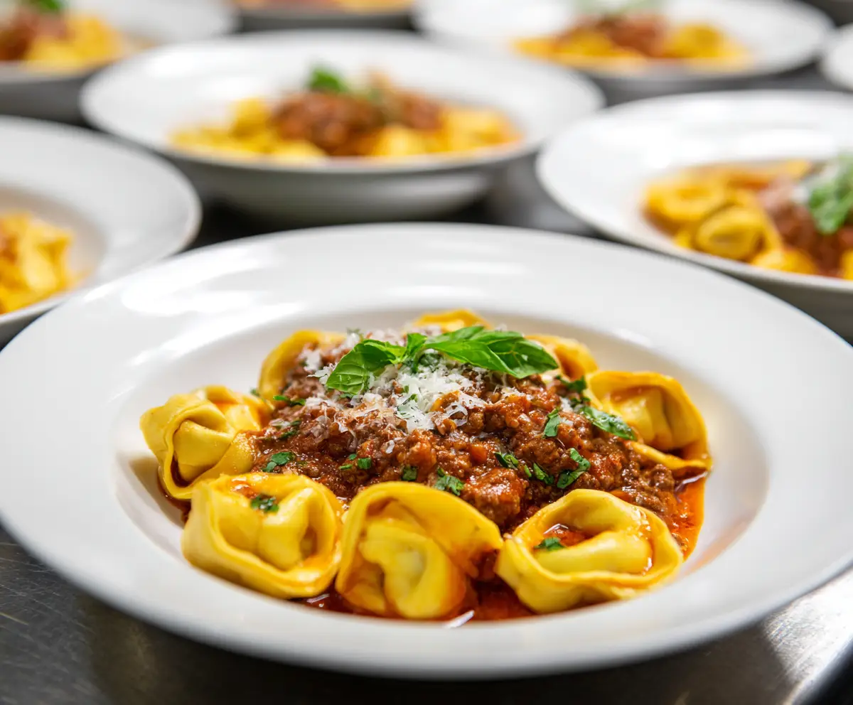 Cheese Tortellini With Meat Sauce