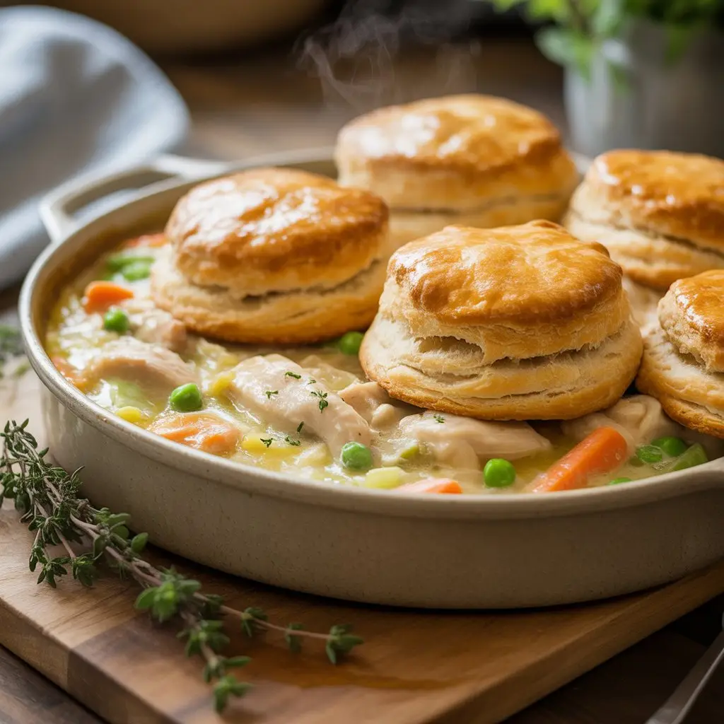 Chicken Pot Pie With Biscuits