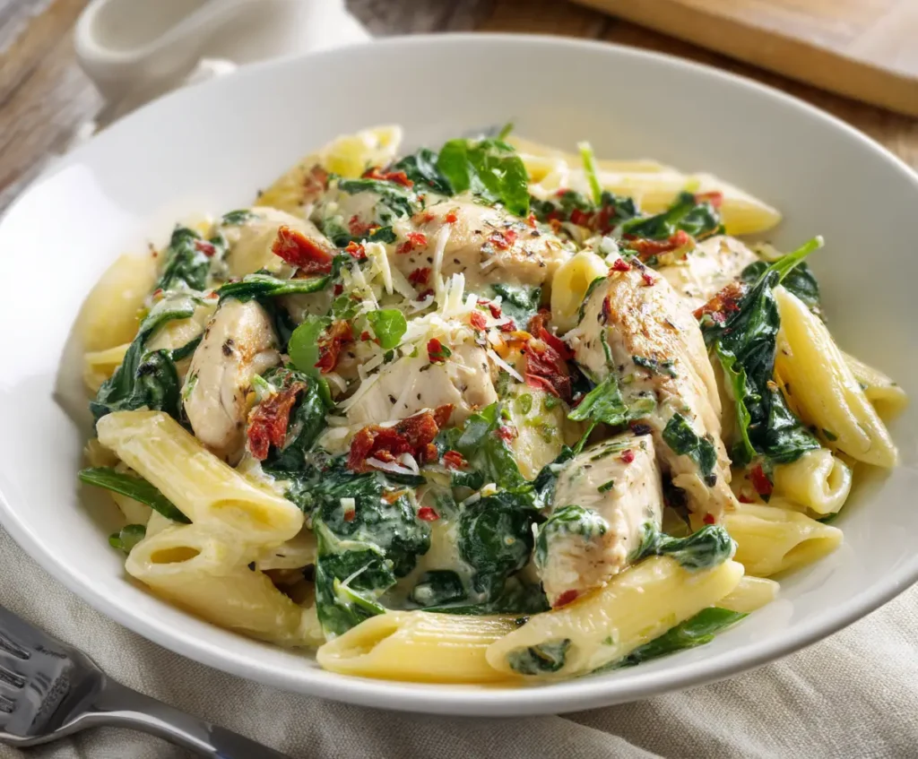 Chicken Spinach Pasta