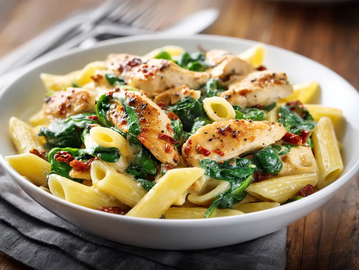 Chicken Spinach Pasta