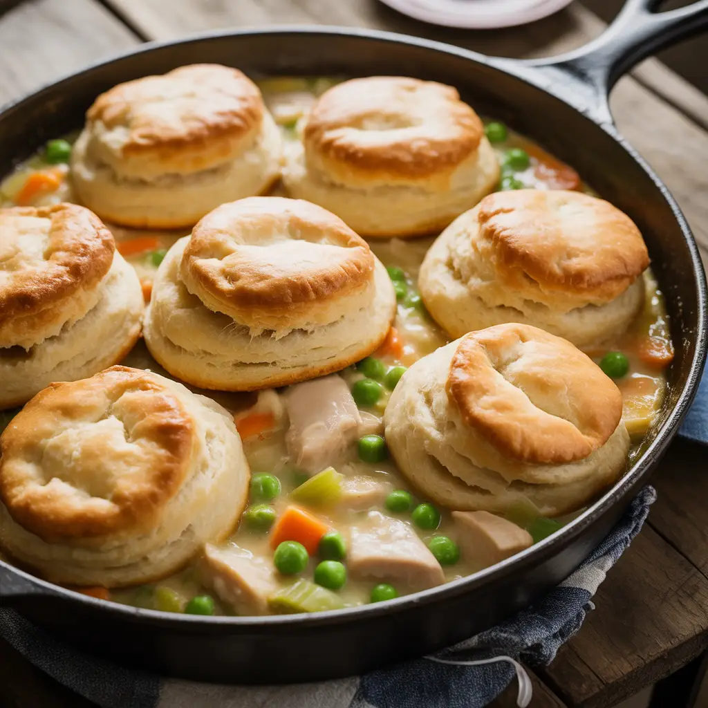 Easy Chicken Pot Pie With Biscuits