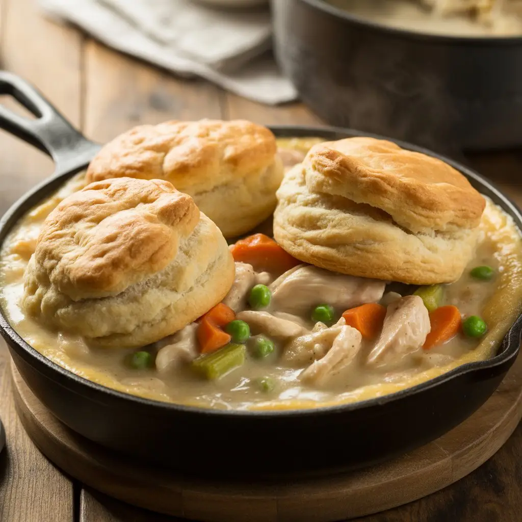 Easy Chicken Pot Pie With Biscuits
