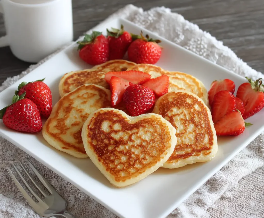 Easy Heart Shaped Pancakes