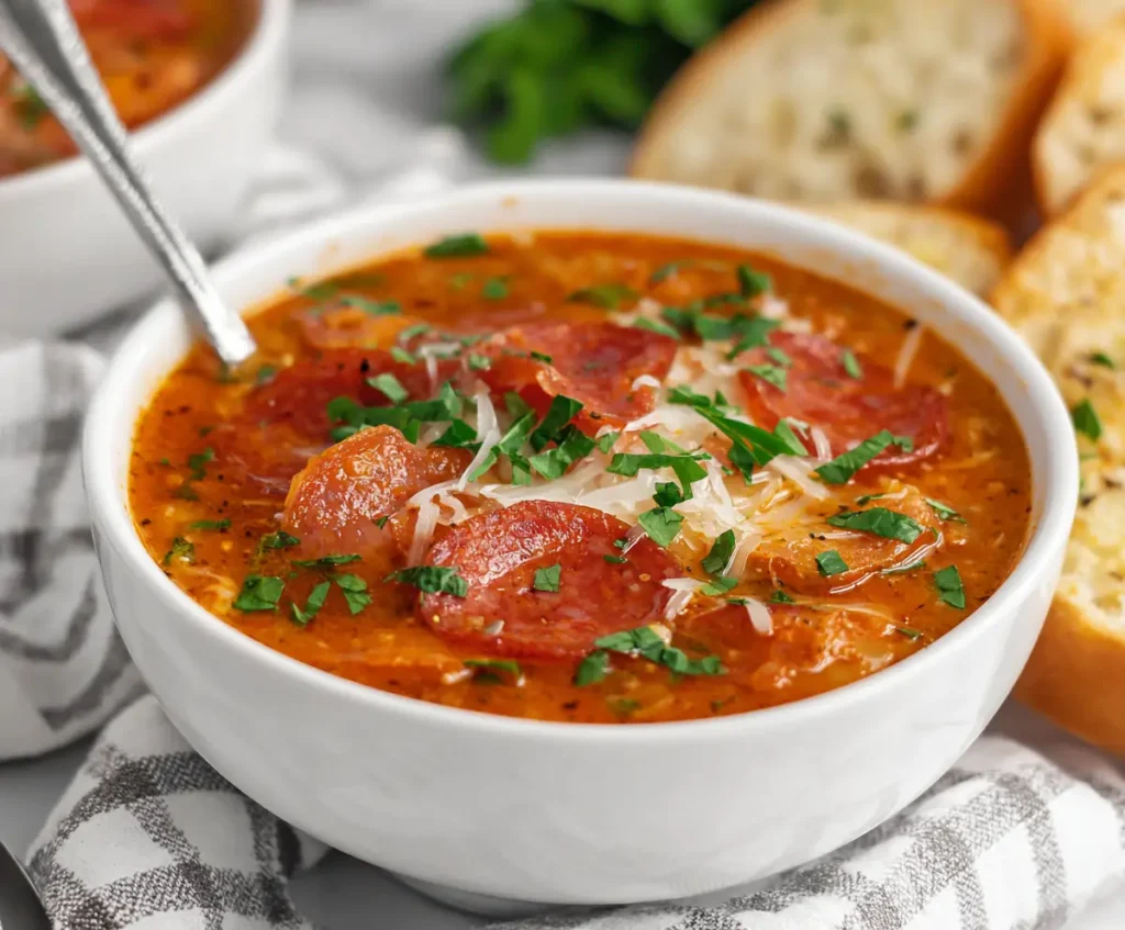 Pepperoni Pizza Soup
