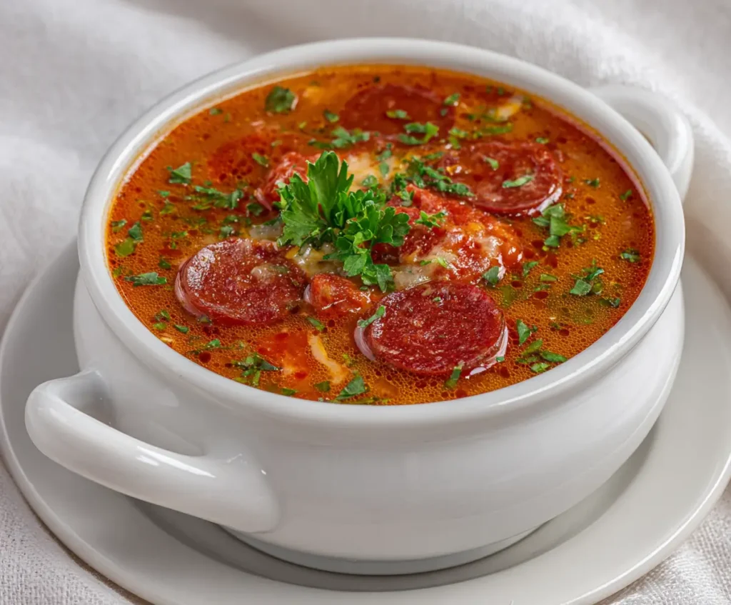 Pepperoni Pizza Soup