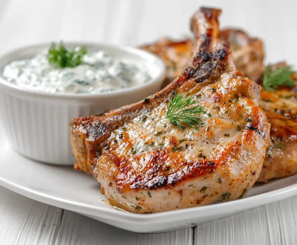 Pork Chops With Onion Dip