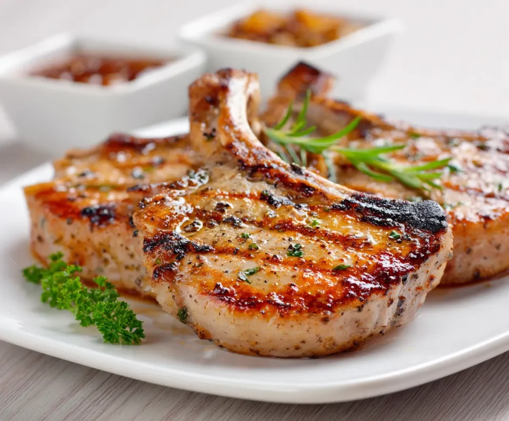 Pork Chops With Onion Dip