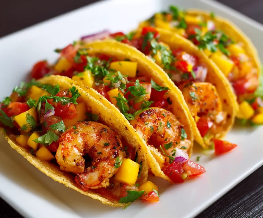 Shrimp Tacos with Mango Salsa