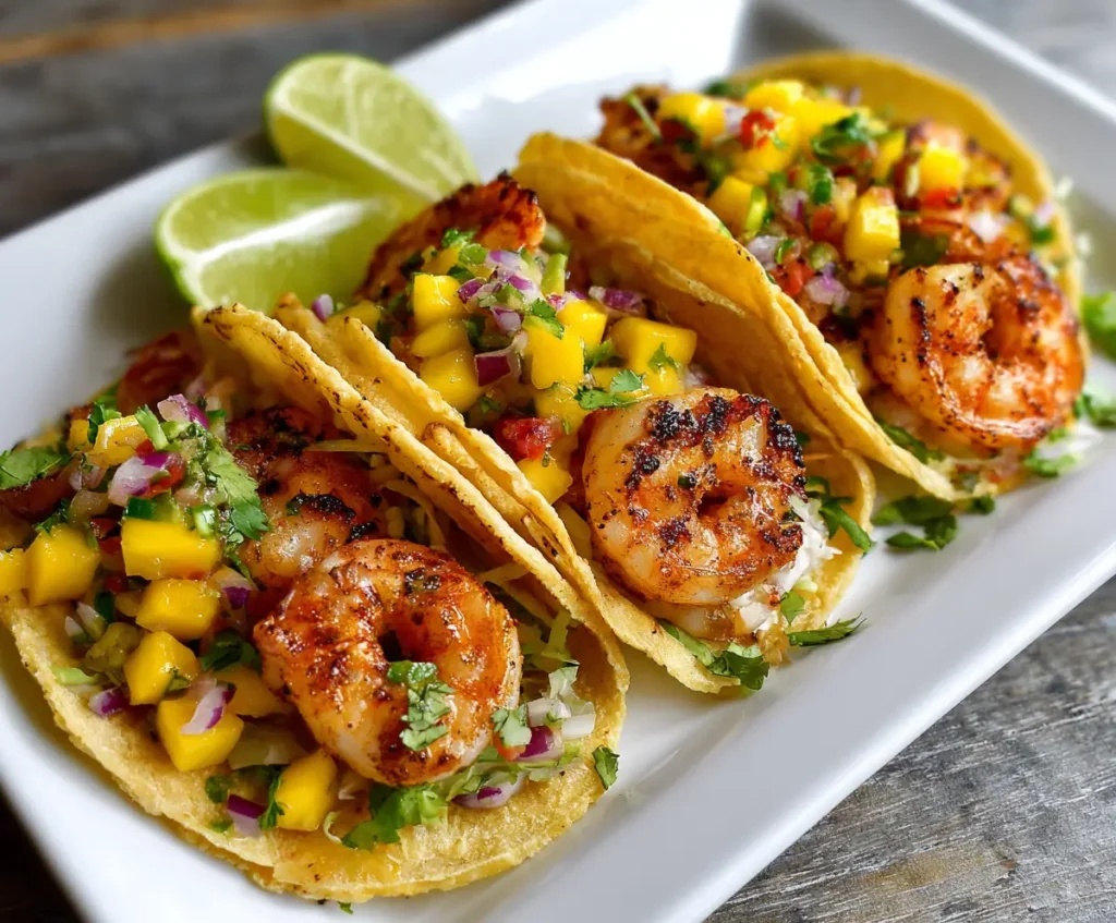 Shrimp Tacos with Mango Salsa