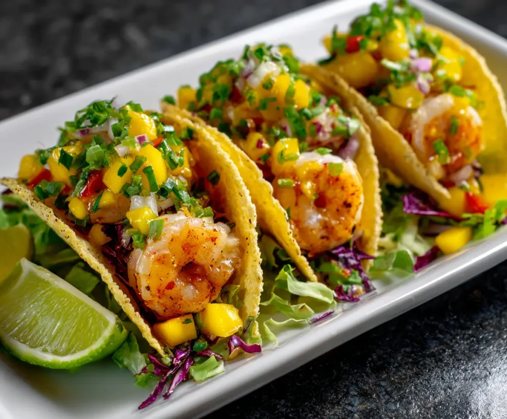 Shrimp Tacos with Mango Salsa